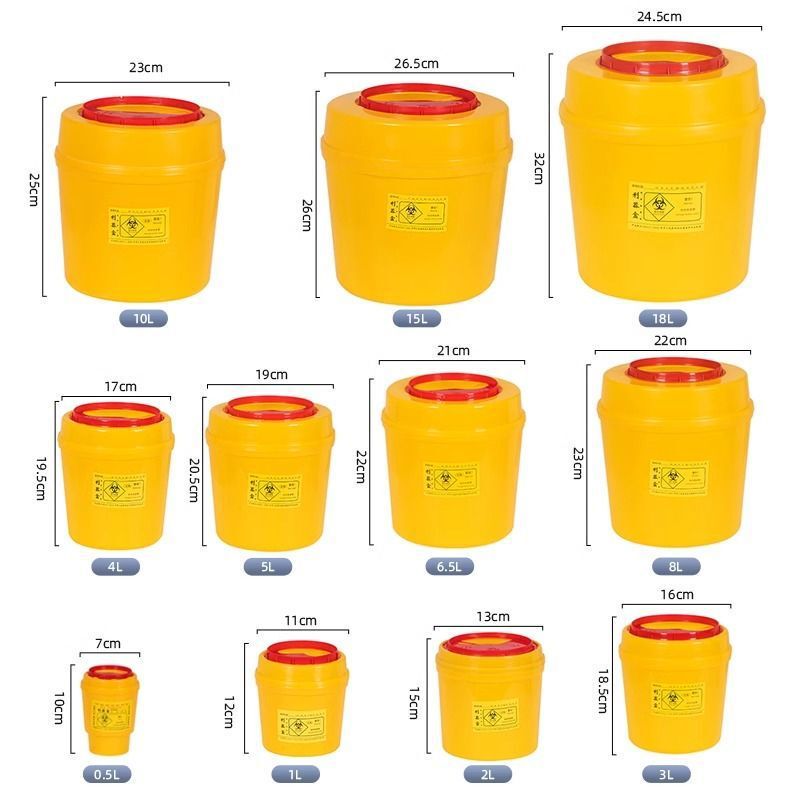Medical Waste Trash Can Sharps Box Round Disposable Sharps Clinic Hospital Needle Medical