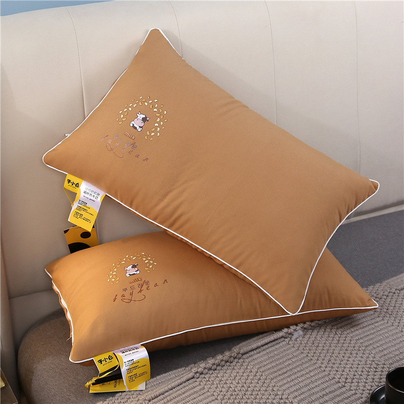 un núcleo de almohada de cabello, un par de almohada de fibra para proteger la columna cervical y dormir, almohada de hotel para estudiantes adultos