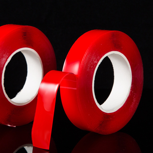 Manufacturer small tube core nano glue single independent packaging red film acrylic strong traceless transparent double-sided tape