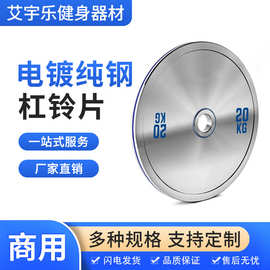 电镀杠铃片健身房专用男女力量训练钢制电镀纯钢大钢片哑铃片