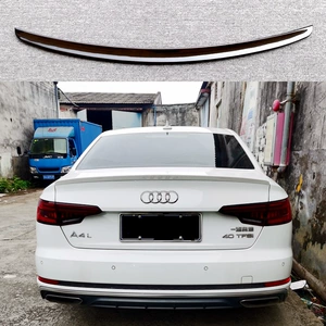 Suitable for Audi A4L, this S4-style small rear spoiler is a paint-applied ABS rear diffuser that can be installed without drilling holes, providing a streamlined and aerodynamic look