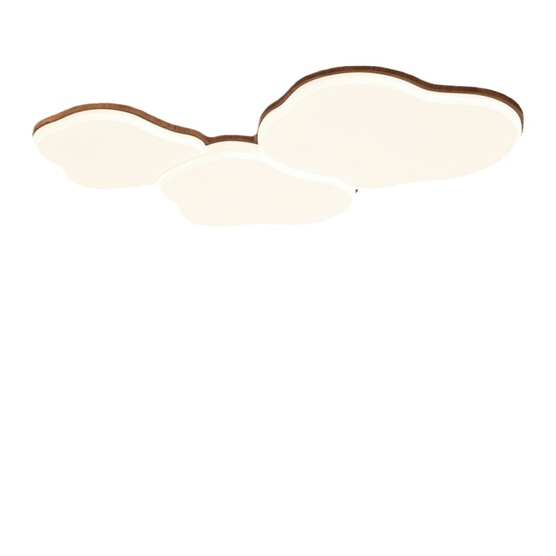 Sala de estar lámpara de techo lámpara principal de nuez nubes de protección de ojos lámpara de dormitorio de estilo medieval toda la casa Zhongshan lámparas para el hogar