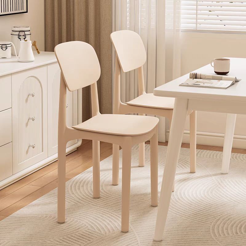 Dining Chair for Home Use, Thickened and Stackable Plastic Chair, Dining Room Table with Backrest, Commercial Backrest Chair for Children and Elderly