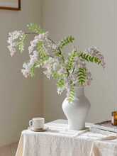 ✅槐蕊花复古红节日婚庆花艺橱窗装饰插花客厅餐桌摆设假