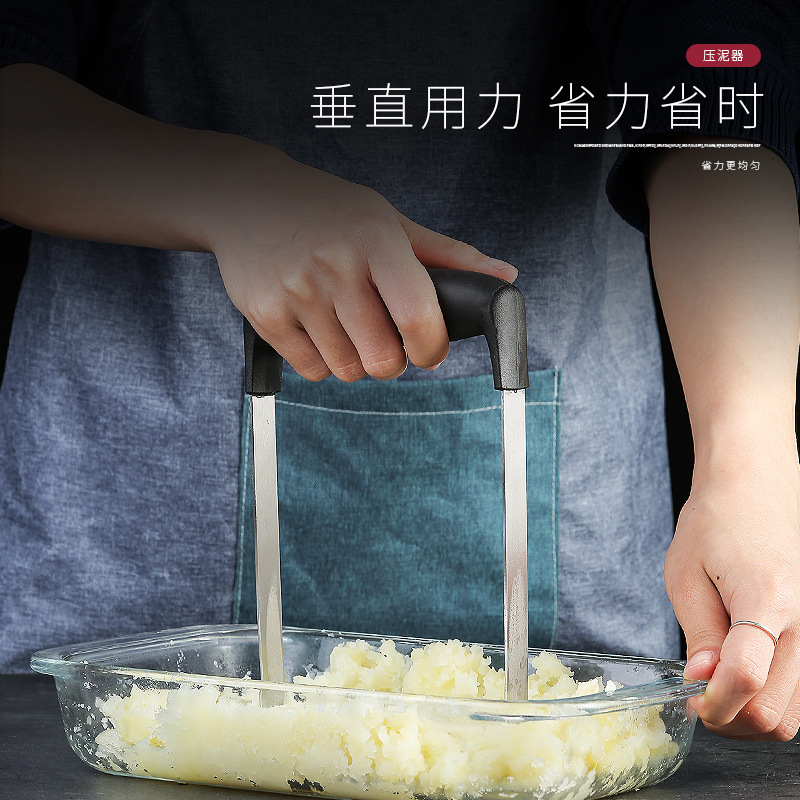 Amazon puré de patatas masher manual de acero inoxidable puré de patatas masher cocina gadget
