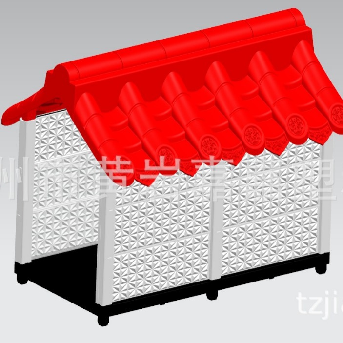 艺术琉璃瓦片模具加工制造.塑料艺术琉璃瓦房模型设计制作生产厂