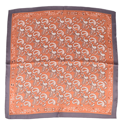 Qianlu new twill silk 70*70 square scarf printed black edge cashew scarf wholesale European and American style supply
