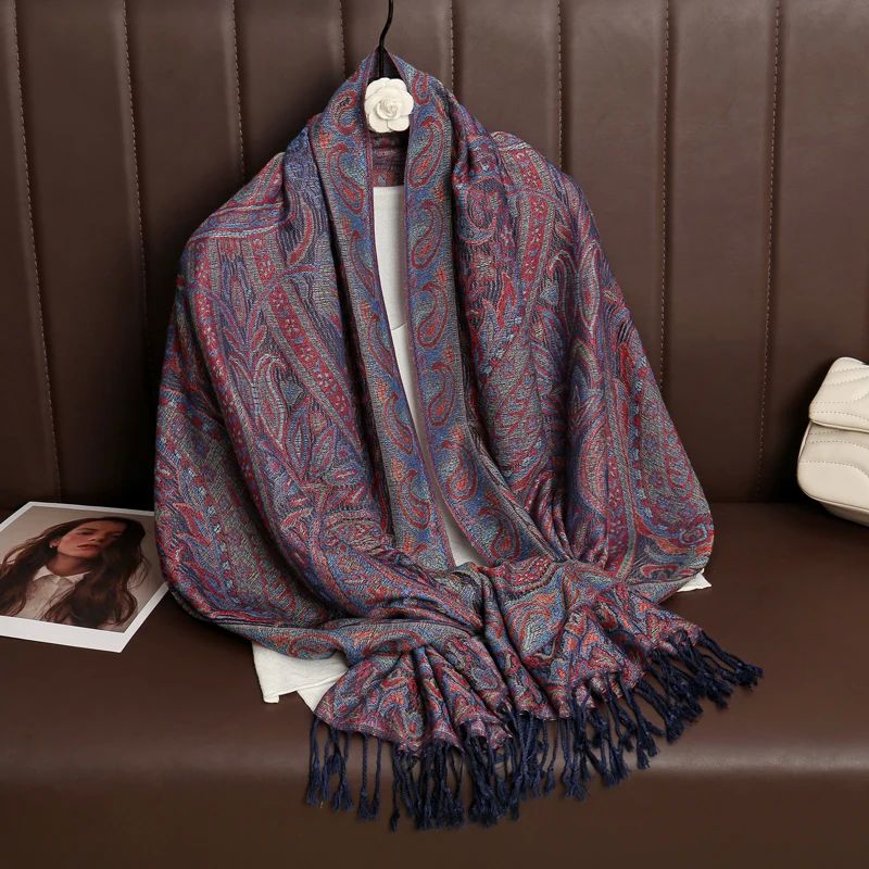 Tassel Blanket Design Thick Pashmina New Winter Warm Shawl W