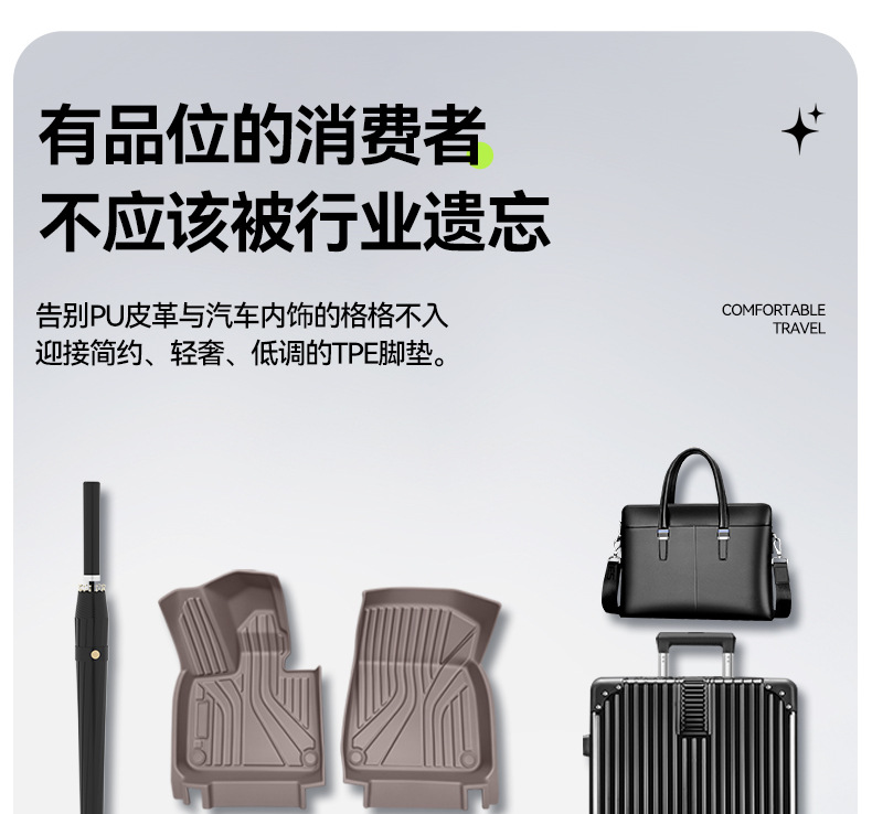 Suitable for 25 Models of Ideal I6 Car Mats, Tpe Car-Specific Mats, Trunk Mats, All-Weather Car Trunk Mats