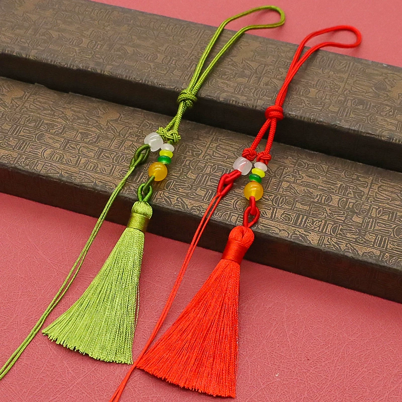 Ремешок с кисточкой для сумок, автомобильных аксессуаров, подарок с кисточкой в ​​китайском стиле.