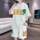 2025 New Sports suit Men's Summer Youth Trendy Short-sleeved Shorts Junior High School Senior high school Students Handsome Men's Wear