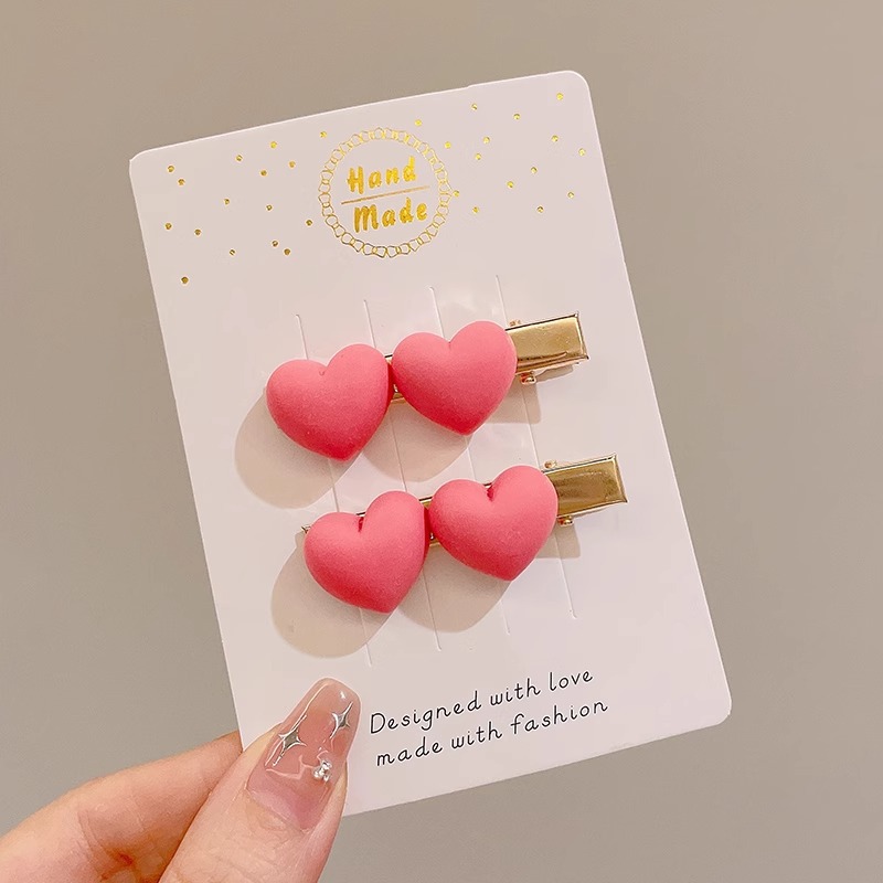 Rosa Linda estrella horquilla lado femenino clip de pelo amor de los niños BB clip de pelo roto horquilla bebé tocado