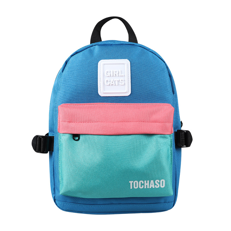 Kindergarten schoolbag 2022 nueva Corea del Sur de la moda de contraste de color casual niño mochila chica estudiante mini mochila