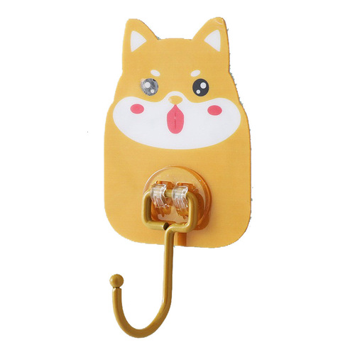 Cute cartoon hooks for pets, large size, suitable for home kitchen and bathroom walls, no drilling required, cartoon-style hooks
