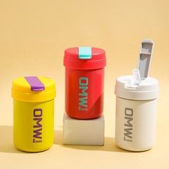 簡約ins高顏值不鏽鋼吸管杯迷你外出便攜噸噸水杯時尚咖啡保溫杯