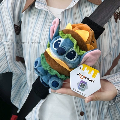 Sürətlər qutusu və əl tormozu başlıqları Doll Car Seat Belt - shoulder-pads-39-black-linen-genuine-squatting-stitch-hamburger