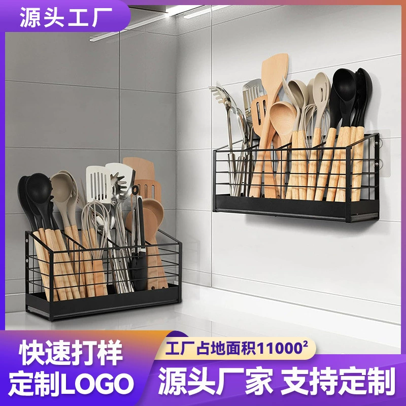 Настенная сушилка для посуды Amazon, кухонная полка для хранения посуды, металлическая подставка для ножей и вилок без сверления