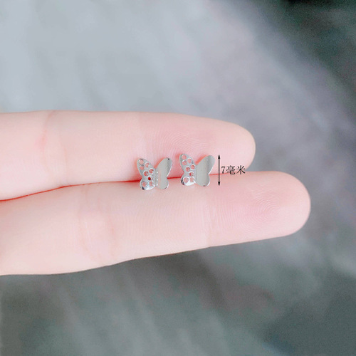 925 silver needle Korean sweet temperament ins earrings women's exquisite small earrings personalized earrings cute earrings jewelry