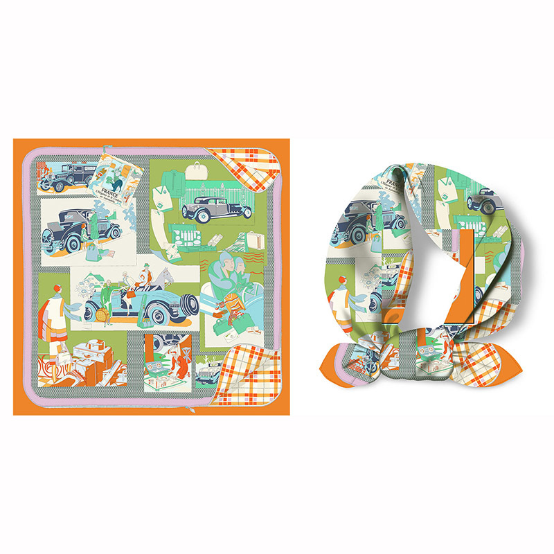 53cm bufandas mujeres moda verano Joker decorativo Cuello pequeño bufanda de pelo con bufanda delgada