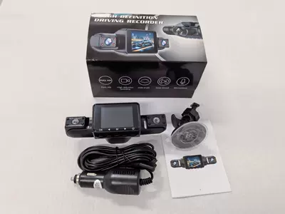 Image Rearview Mirror Recorder, Driving recorder - 2inch-three-recordings-front-of-the-car-left-of-the-car-right-of-the-car-without-wifi-version
