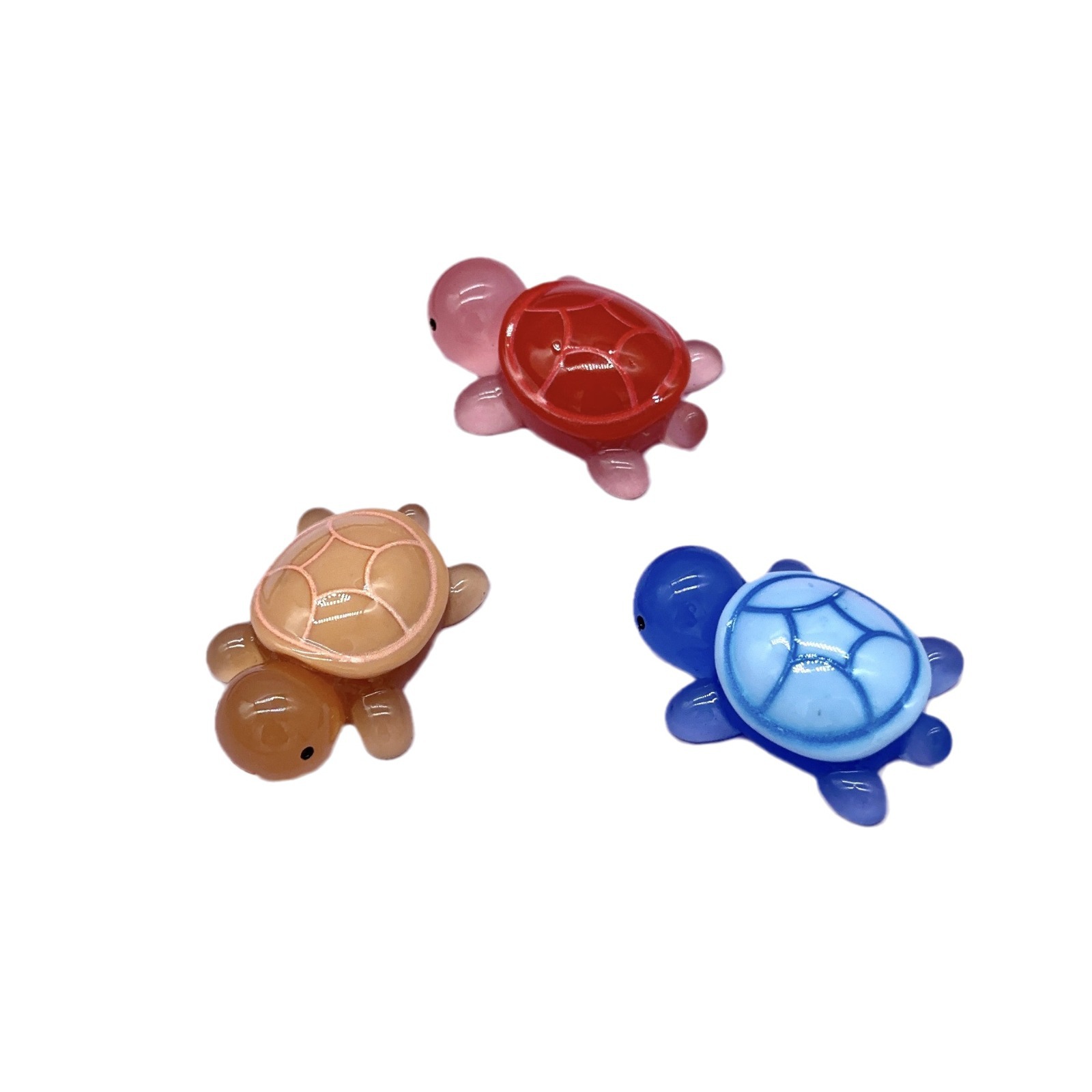 Caricatura estereoscópica tortuga de luz nocturna para tocar DIY accesorios de joyería puede hacer bolsas ciegas creativas en vivo lotes de ventas calientes