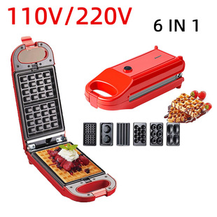 110v American standard 6-in-1 donut machine Waffle Maker sandwich maker Fryer machine household egg tart cake breakfast machine