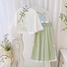 汉服女童2025春夏古风马面裙两件套国风唐装小女孩儿童新中式套装