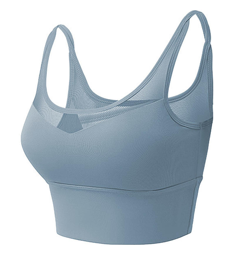 ropa interior deportiva de alta intensidad integrada almohadilla de pecho sin marcas de yoga chaleco antichoque reunido bra de yoga