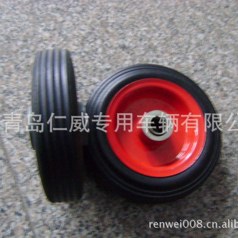 6*1.5寸橡胶轮,重型实心轮  农机轮150*38MM 草坪机轮