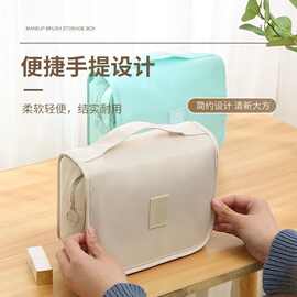 新款手提挂钩化妆包旅行便携斜纹洗漱包大容量防水收纳包