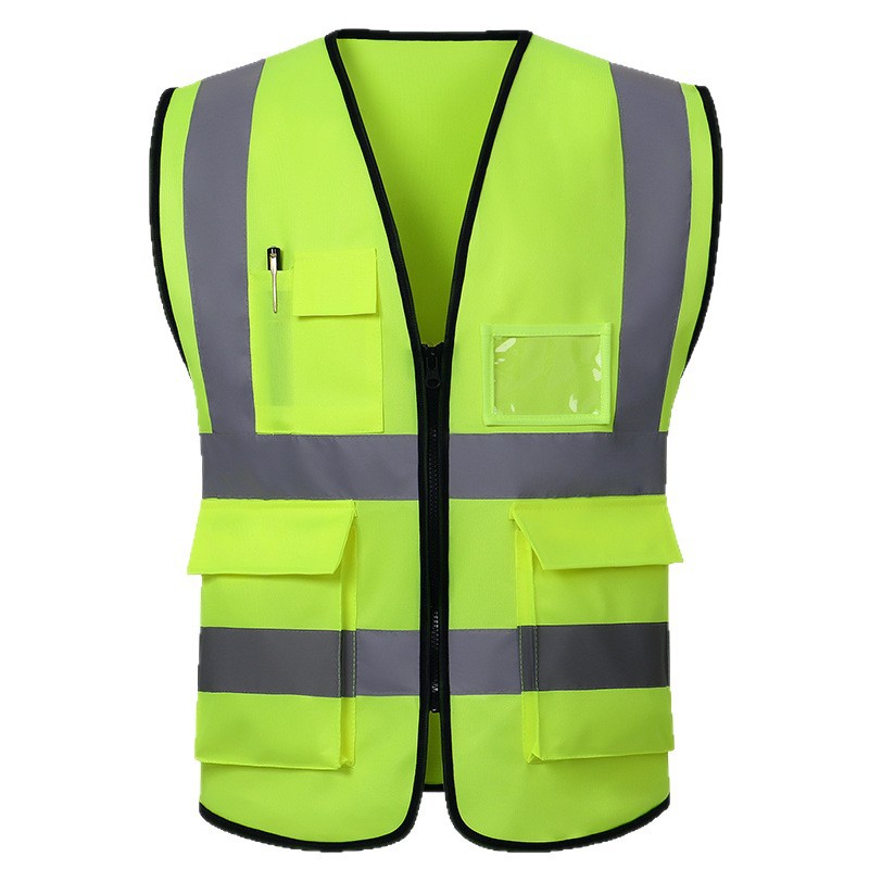 Chaleco Reflectante de Seguridad de Malla Multi Bolsillos para Construcción y Seguridad Vial