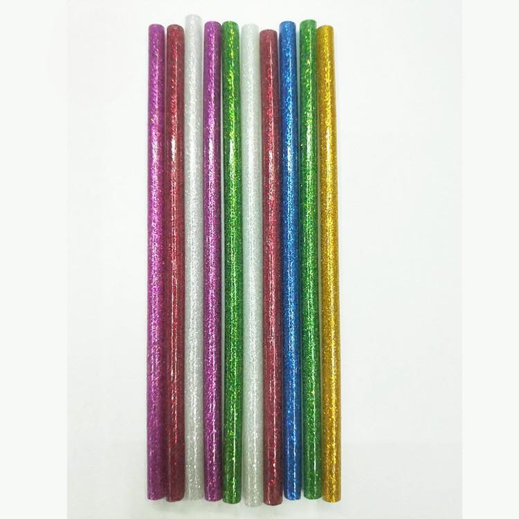 外贸出口热熔胶棒热熔胶金粉胶棒颜色混装热熔胶条热溶胶水环保