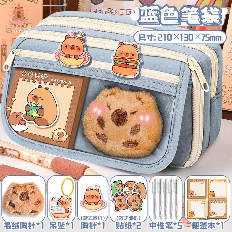 Estuche de lápices grande para niñas, escuela primaria, multifunción