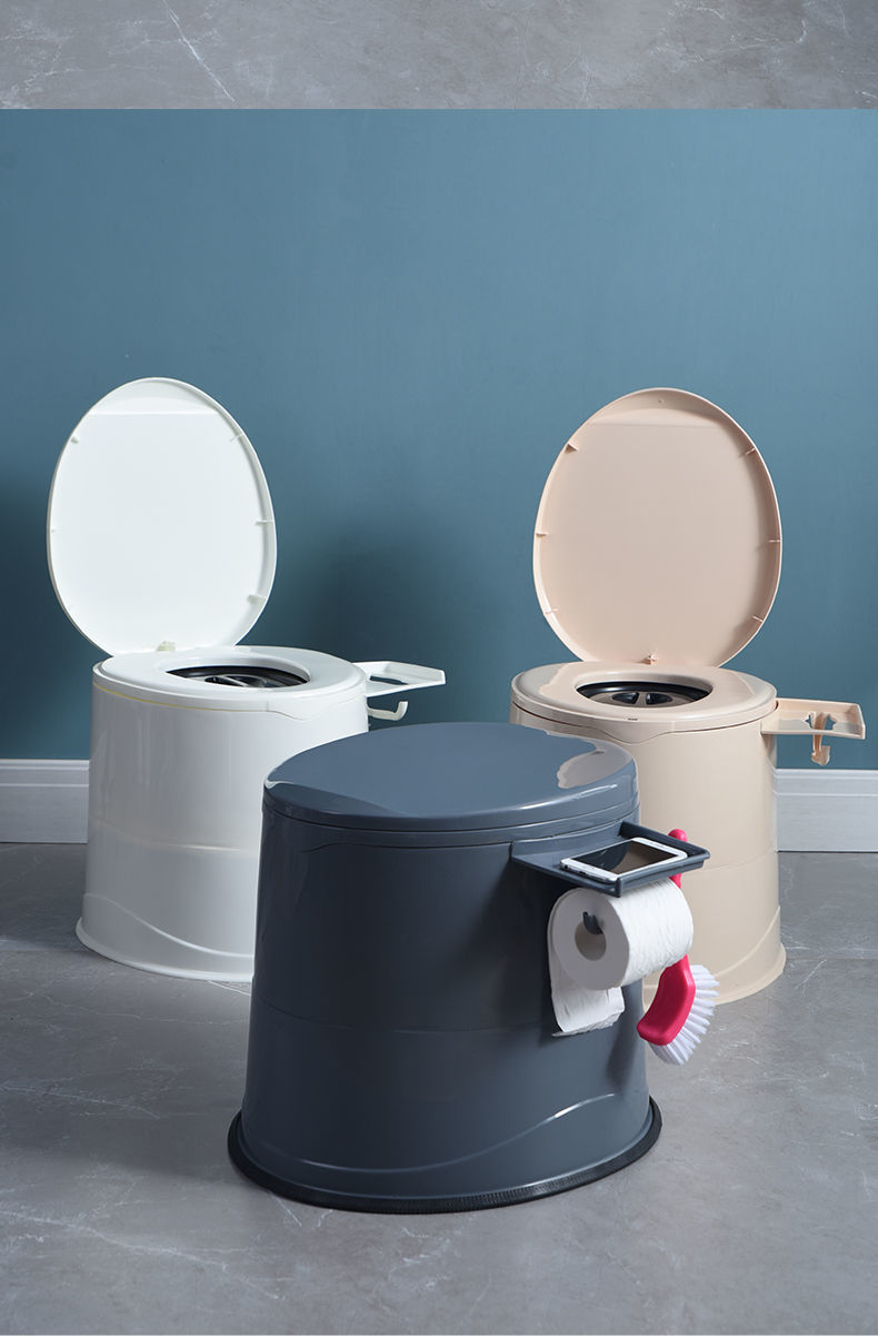 Covered toilet stool, mobile toilet, suitable for pregnant women, camping workers, 80-year-old grandma, manufacturer, one piece, cross-border direct delivery undefined