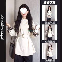 白色立领短款风衣外套女2025春秋季新款小个子韩系感休闲