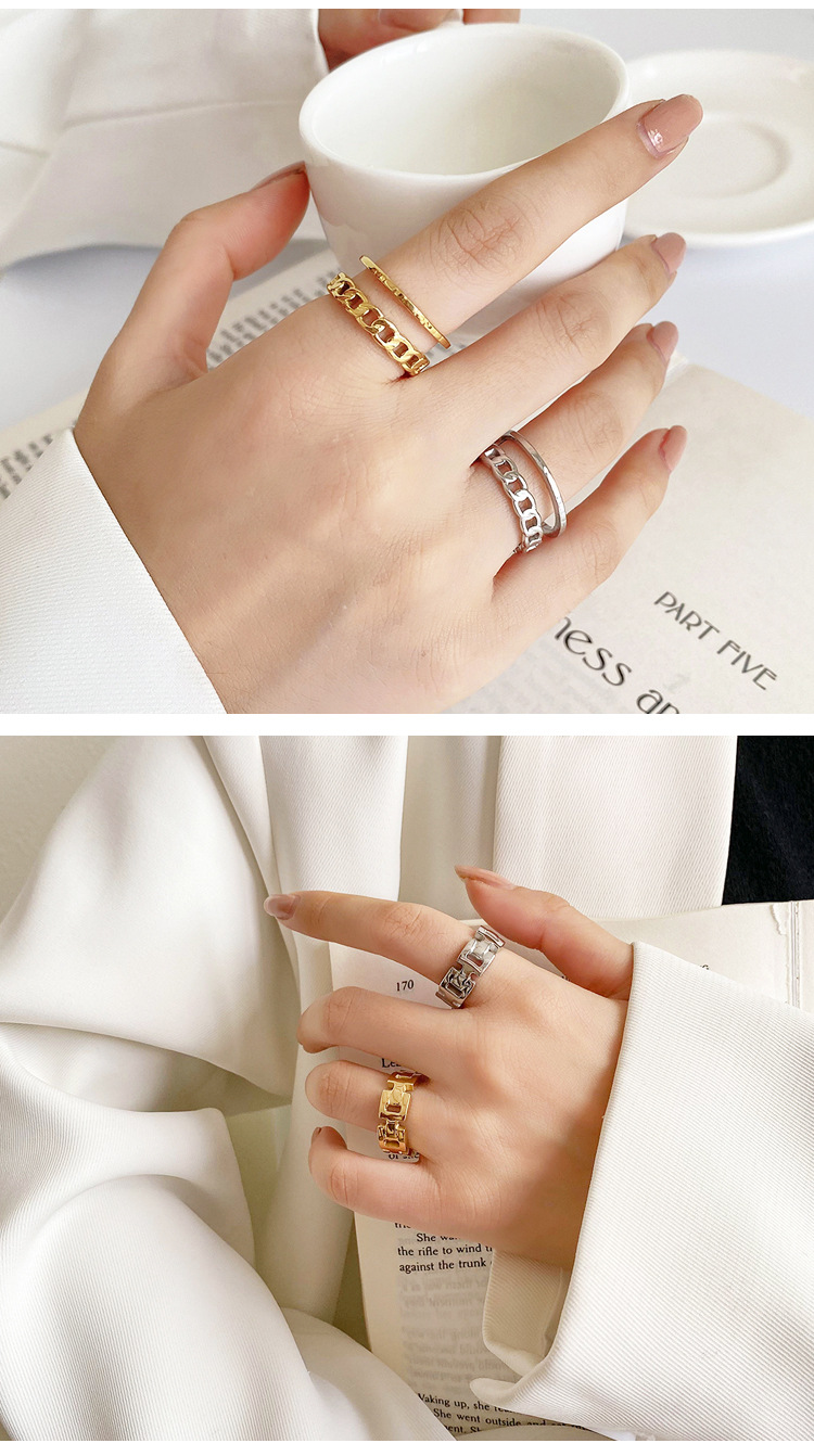 Travel Occasion 304 Stainless Steel Material PVD Coated 18K Gold Real Gold Plated Geometric 304 Stainless Steel Simple Style Waterproof Non Tarnish