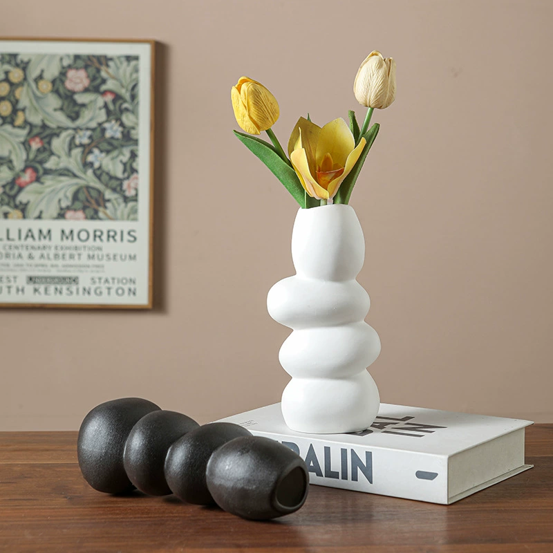Керамическая ваза в стиле ins, галька, ваза специальной формы, цветочная композиция для гостиной, B&B, настольные креативные украшения для дома, украшения