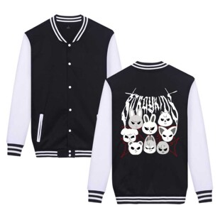 2025 Cross-Border Hot Sale Skz New Straykids Printed Trendyy Baseball Shirt Cross-Border Men and Women Spring & Fall