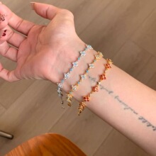 韩系高级感闪钻四叶草手链高端时尚精致手环女高级感百搭甜美配饰