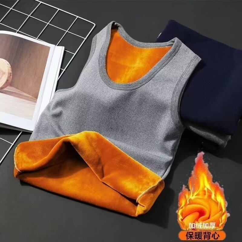 2025 New Autumn and Winter Middle-Aged and Elderly Men's Vests Fleece-Lined and Thickeneded Warm Gold Velvet Vests for Inner Wear 2025 New Autumn and Winter Middle-Aged and Elderly Men's Vests Fleece-Lined and Thickeneded Warm Gold Velvet Vests for Inner Wear