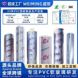 pvc透明桌垫整卷食品级防油桌布磨砂加厚餐桌垫水晶板软玻璃卷材