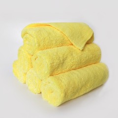 Thickened ultra-fine fiber car wash towel, hot cut edge, car wash cloth, water-absorbent small square towel, high and low pile borderless cleaning cloth