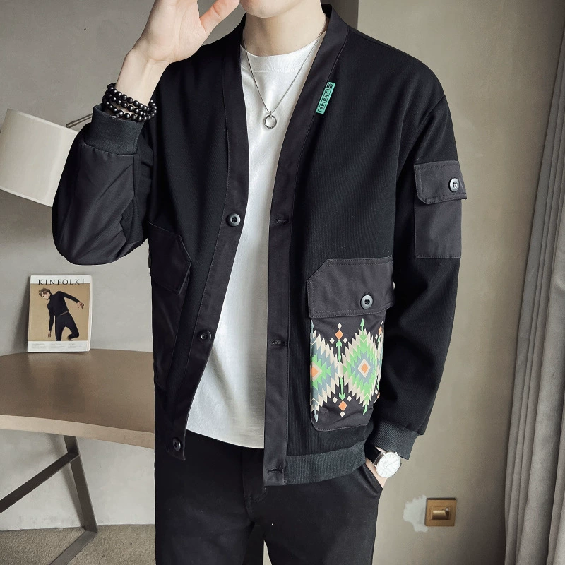 Мужская рабочая куртка в стиле бейсбольной формы, осень 2025, молодежная модная куртка, верхняя одежда для мужчин