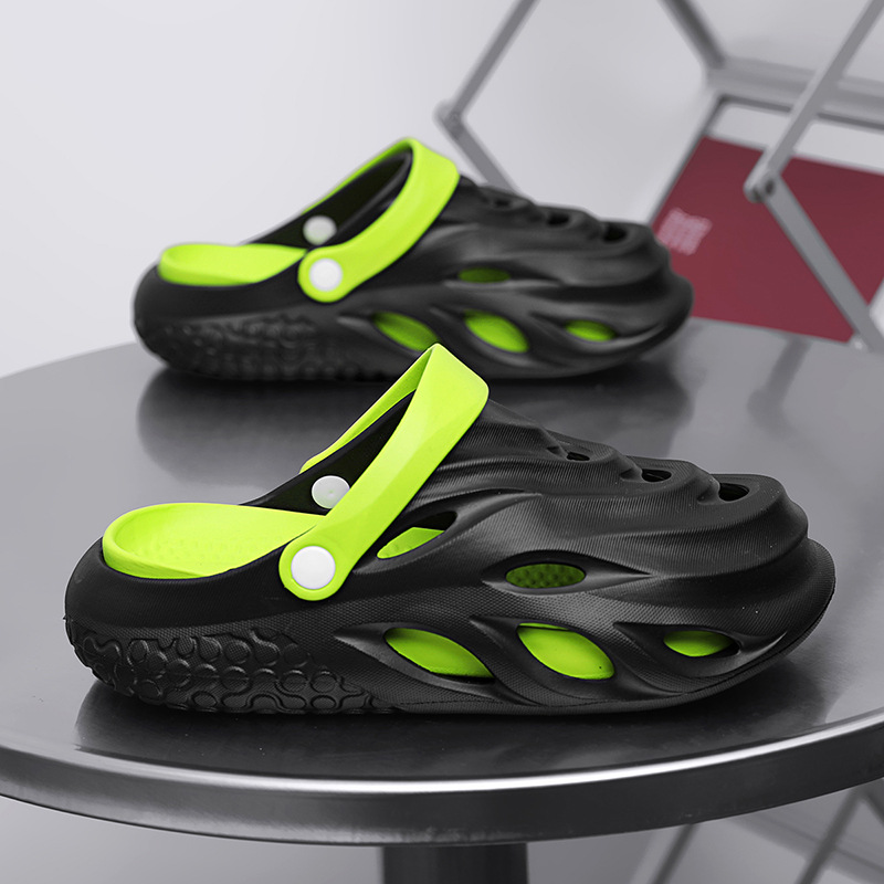 Baotou zapatillas frías de verano pareja de moda de tamaño grande red red red agujero zapatos nuevos zapatos de playa EVA de piso grueso image 7