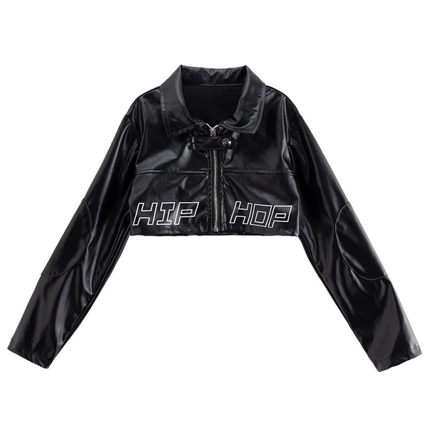 Single piece A547 black leather jacket