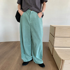 苏奈 慵懒气质灯芯绒宽松直筒裤女秋冬垂坠感高腰拖地裤fromanna