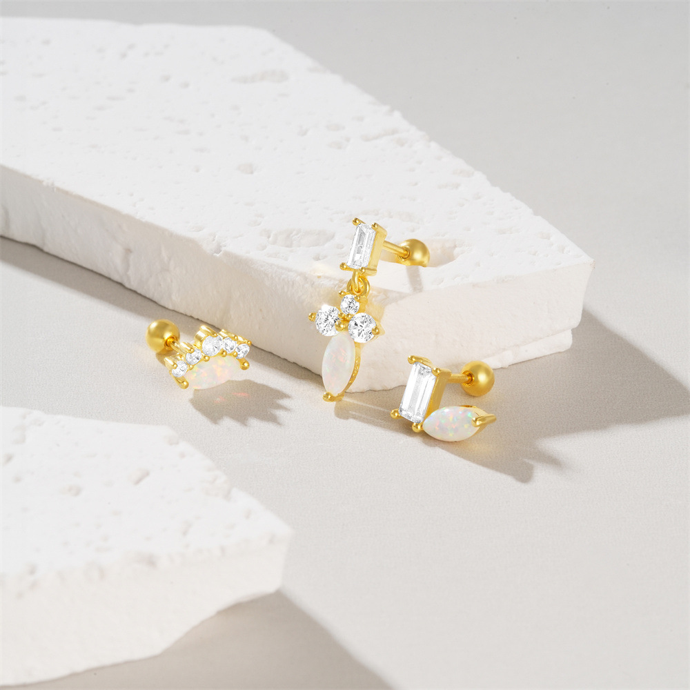 3g Weight Ear Studs Classification Ear Cartilage Rings & Studs Piercing Type 1 Piece Quantity Housewarming, Holiday, Birthday Occasion 925 Sterling Silver Material Geometric Pattern Unisex Gender Plating Design Casual, Simple Style Style 1 Piece Ear Cartilage Rings & Studs Casual Simple Style Geometric 925 Sterling Silver Plating Ear Cartilage Rings & Studs 28