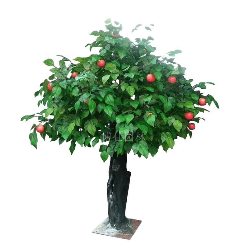 仿真苹果树番石榴园林绿化假树酒店餐厅装饰落地盆景柠檬树苹果树