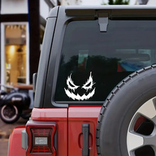 汽车贴纸炫酷邪恶火焰表情图案贴纸车贴个性摩托车车身贴反光贴