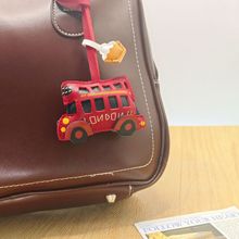 ins高级伦敦巴士上的下午茶/原创设计手工制作包包挂饰车钥匙